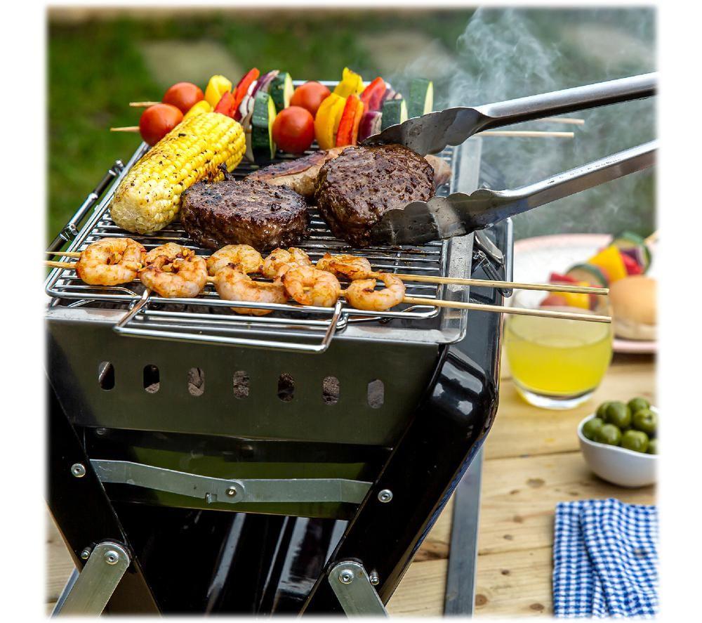 GEORGE FOREMAN Go Anywhere Briefcase GFPTBBQ1005B Portable Charcoal BBQ - Black image number 4 of 12