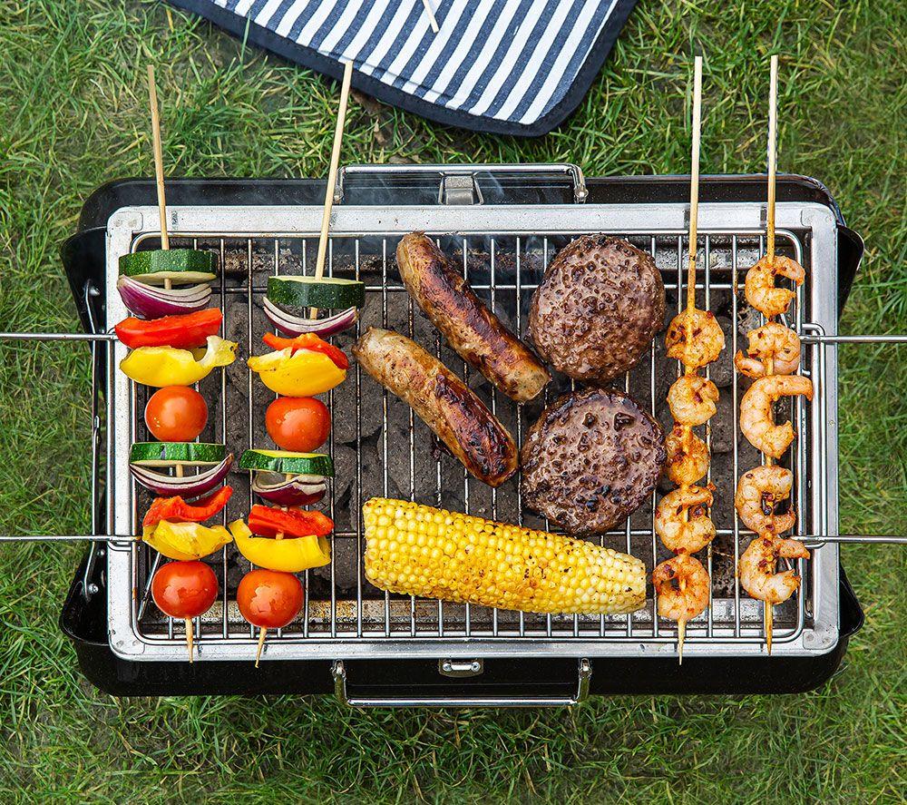 GEORGE FOREMAN Go Anywhere Briefcase GFPTBBQ1005B Portable Charcoal BBQ - Black image number 5 of 12
