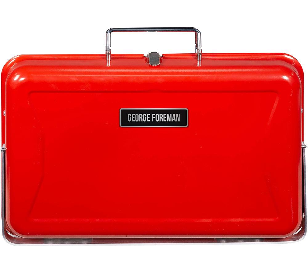 GEORGE FOREMAN Go Anywhere Briefcase GFPTBBQ1005R Portable Charcoal BBQ - Red image number 10 of 13