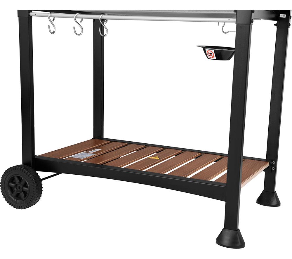 GEORGE FOREMAN GFGBBQ4BW 4 Burner Grill Gas BBQ - Black & Wood Effect image number 9 of 15