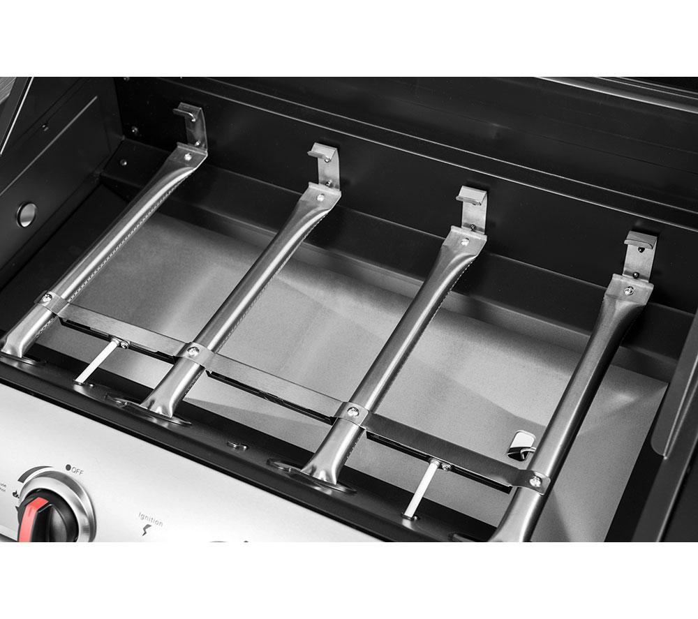 GEORGE FOREMAN GFGBBQ4BW 4 Burner Grill Gas BBQ - Black & Wood Effect image number 13 of 15
