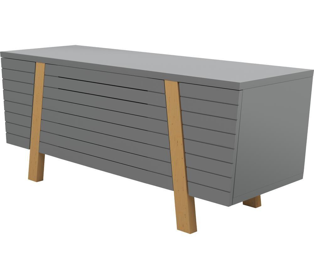 ALPHASON Florence 1200 mm TV Stand for up to 60" TVs - Grey & Oak image number 5 of 5