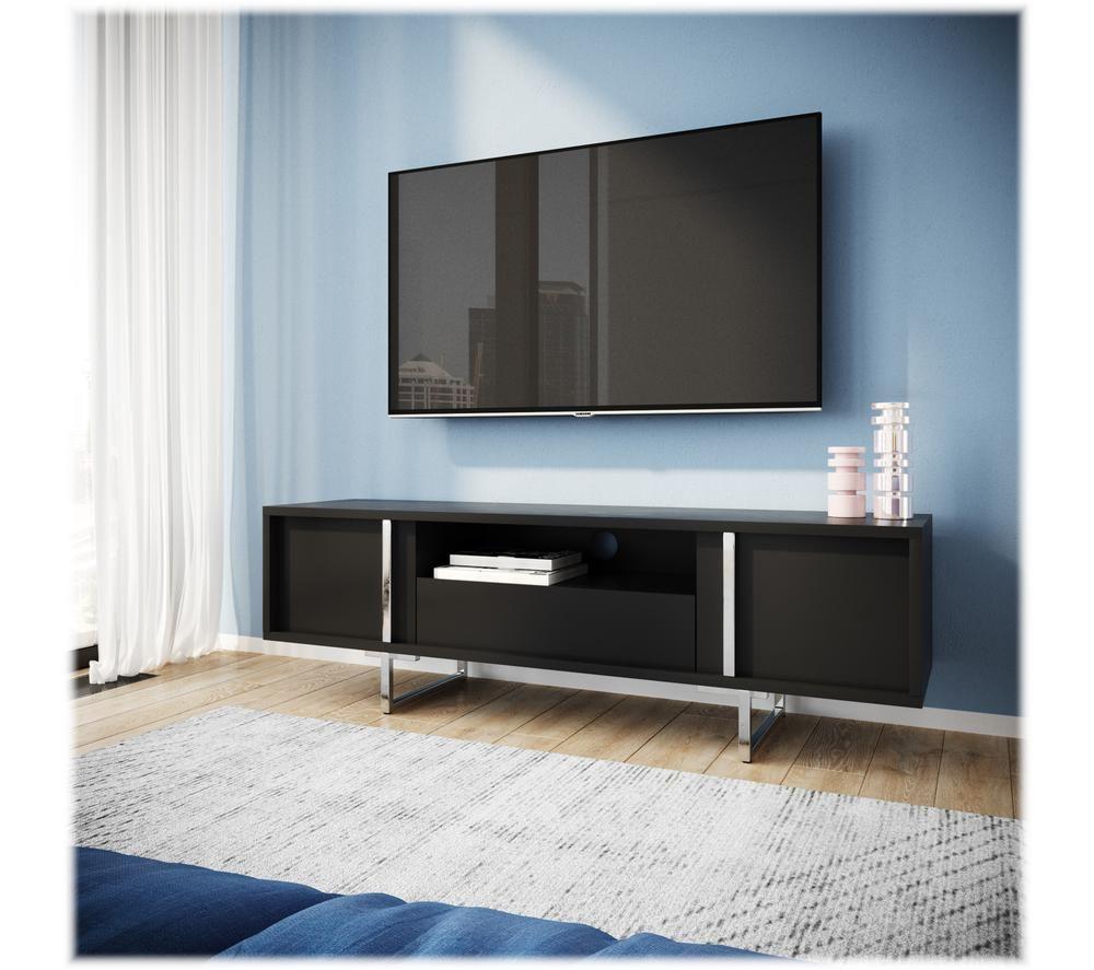 ALPHASON Gallium 1600 mm TV Stand for up to 75" TVs - Black image number 2 of 6