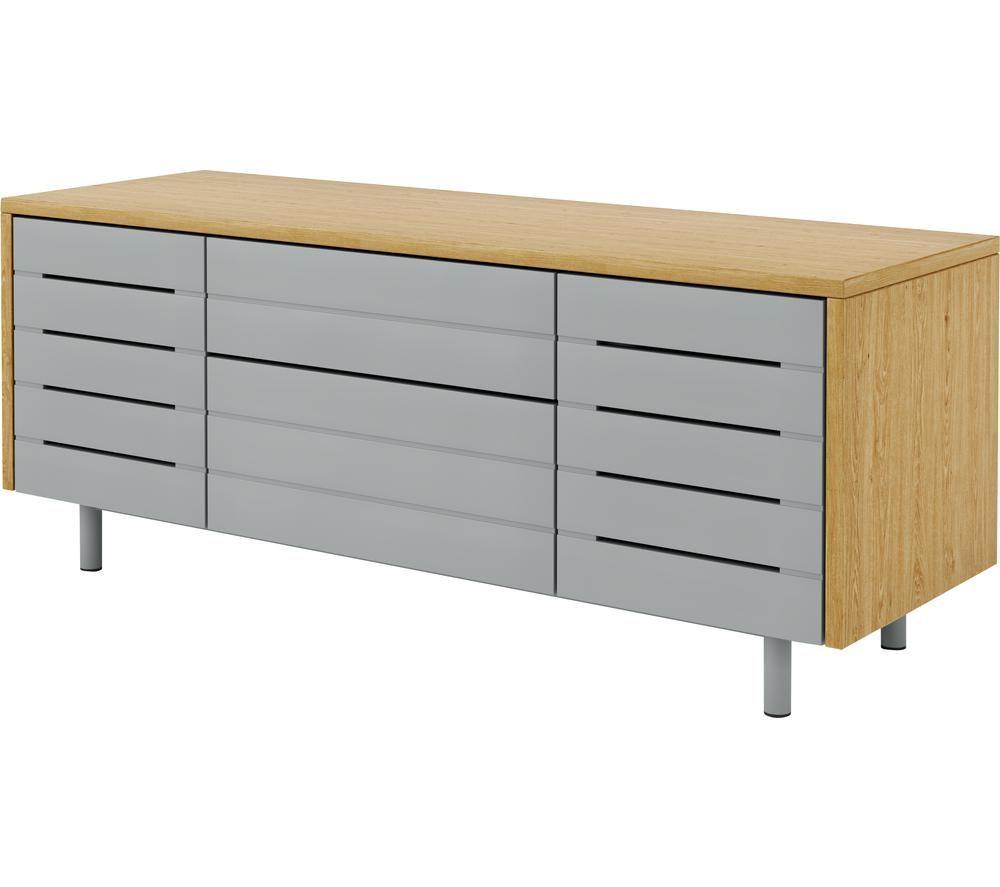 ALPHASON Venice 1200 mm TV Stand for up to 60" TVs - Grey & Oak image number 5 of 5