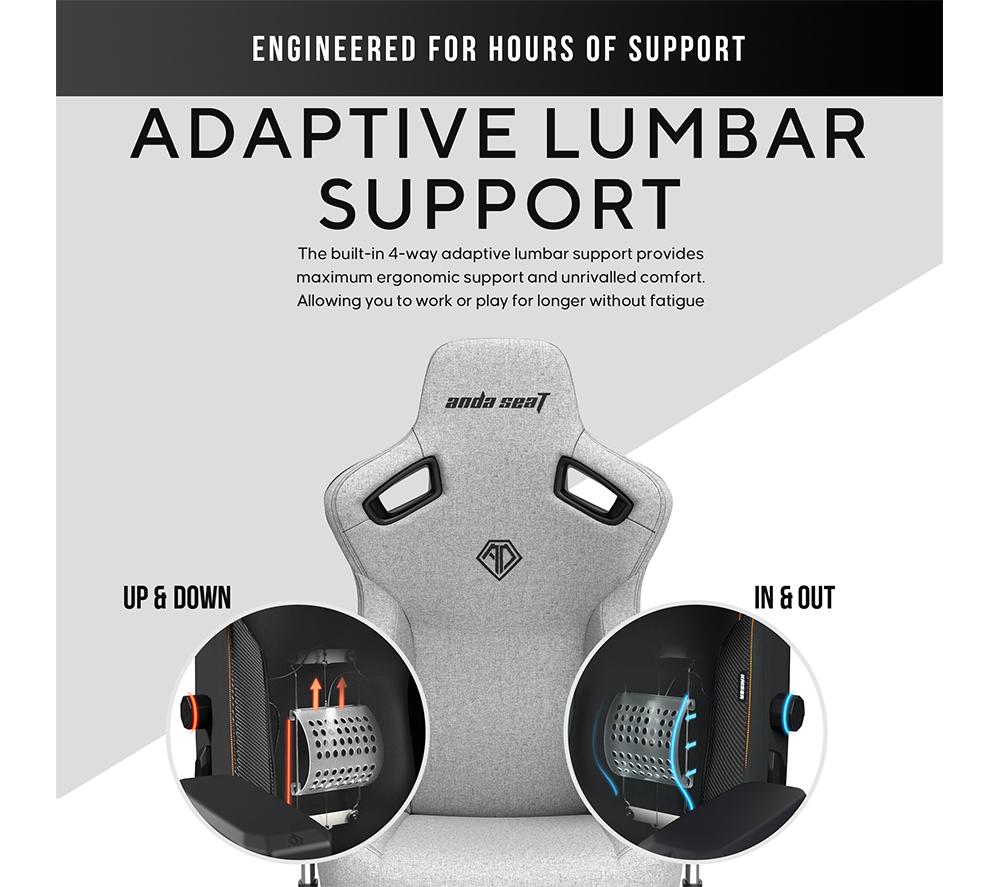 ANDASEAT Kaiser 3 Series Premium Gaming Chair - Ash Grey image number 6 of 9