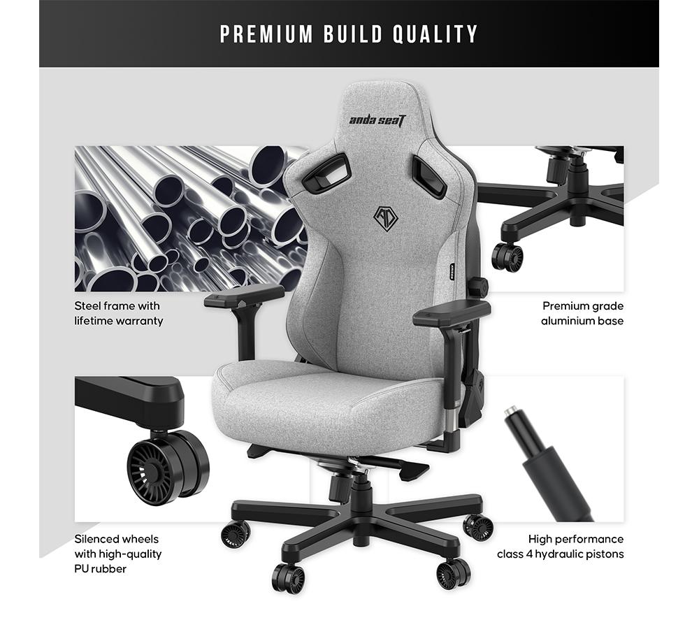 ANDASEAT Kaiser 3 Series Premium Gaming Chair - Ash Grey image number 7 of 9