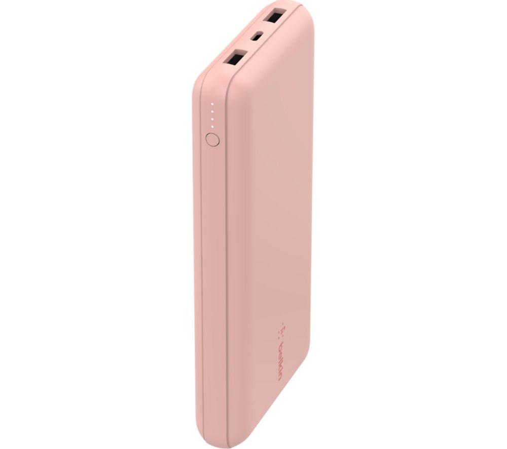 Belkin 20000 mAh Portable Power Bank with 15 W USB-C Boost Charge - Rose Gold, Pink,Gold