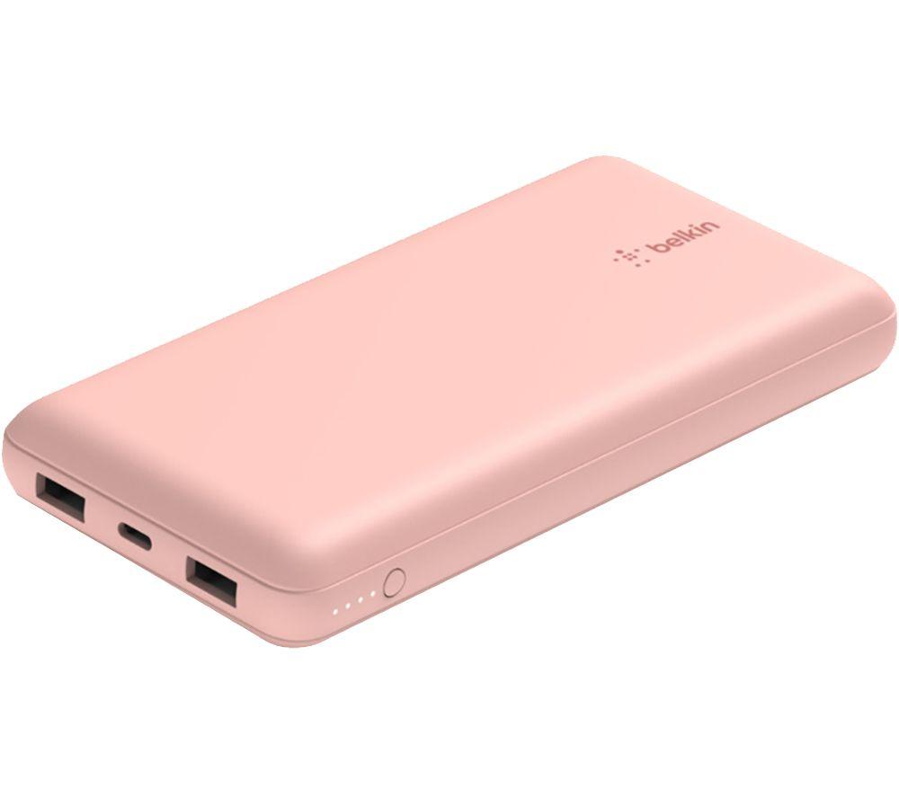 BELKIN 20000 mAh Portable Power Bank with 15 W USB-C Boost Charge - Rose Gold image number 2 of 5
