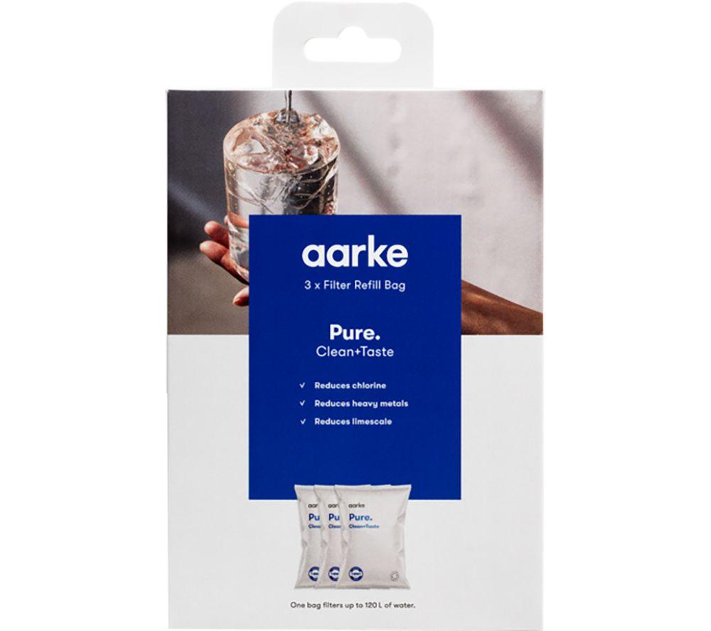 AARKE Pure Filter Refill Bag - Pack of 3, White,Blue