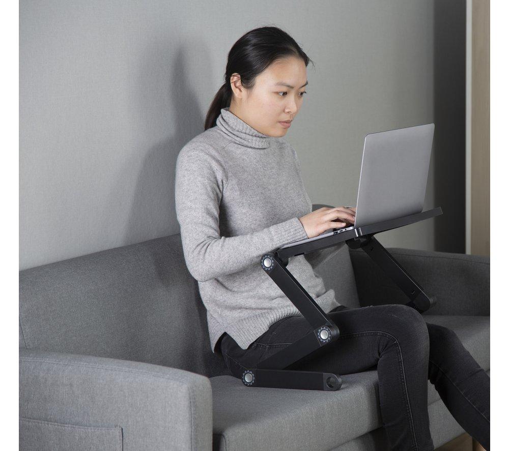 PROPERAV Laptop Sit-Stand Desk - Black image number 7 of 9