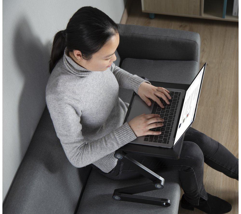 PROPERAV Laptop Sit-Stand Desk - Black image number 8 of 9