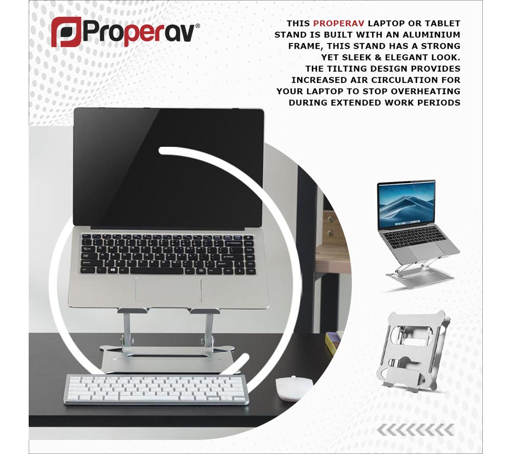 PROPERAV Riser P-LSA1 Laptop Stand - Silver image number 4 of 7