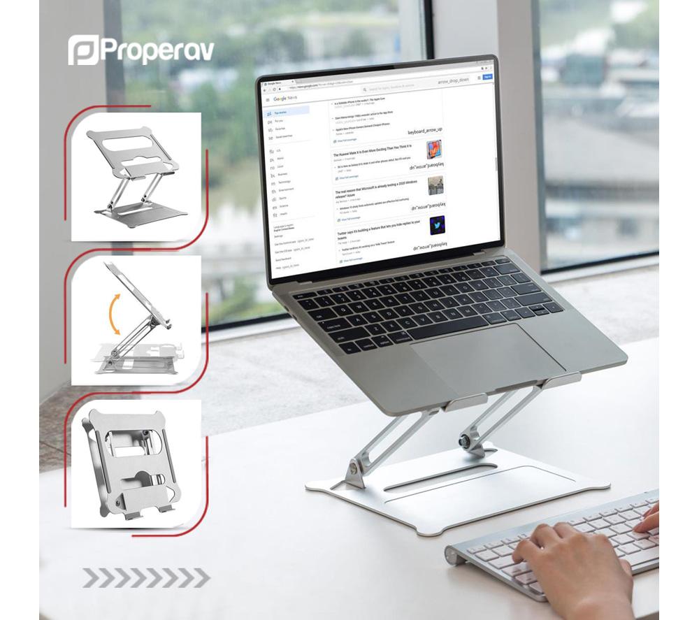 PROPERAV Riser P-LSA1 Laptop Stand - Silver image number 5 of 7