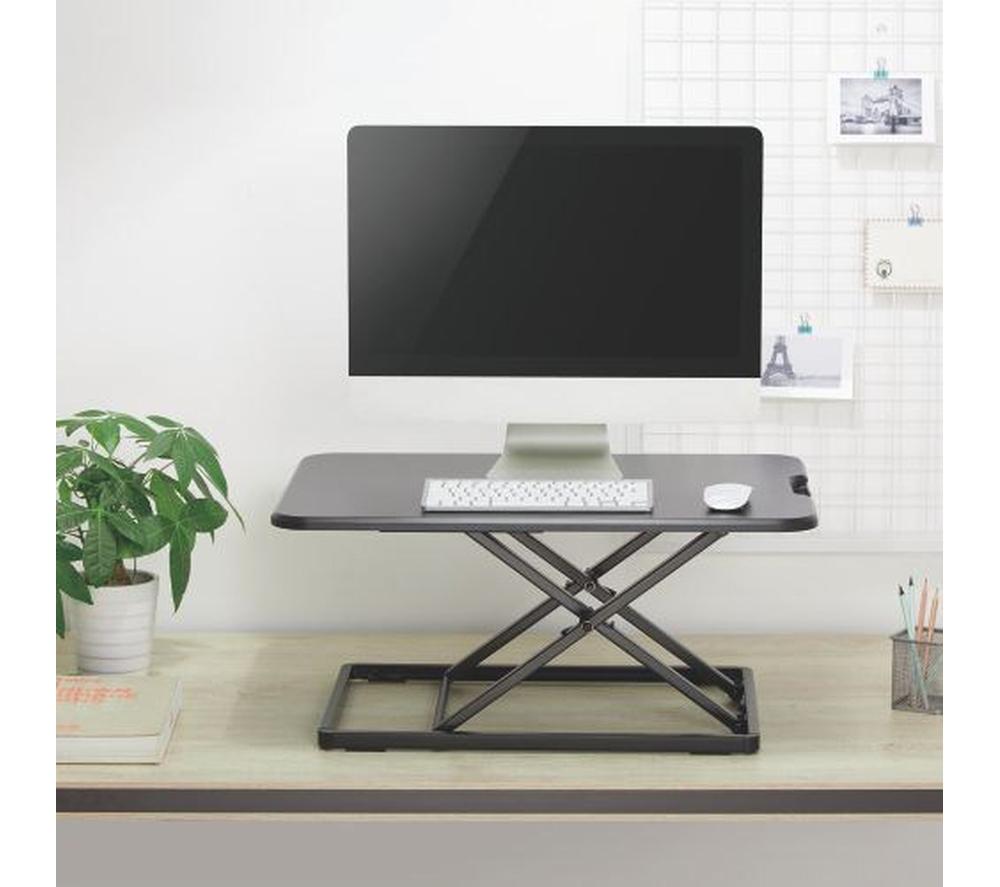 PROPERAV DESK05B Slim Profile Adjustable Stand Up Desk Workstation - Black image number 7 of 10