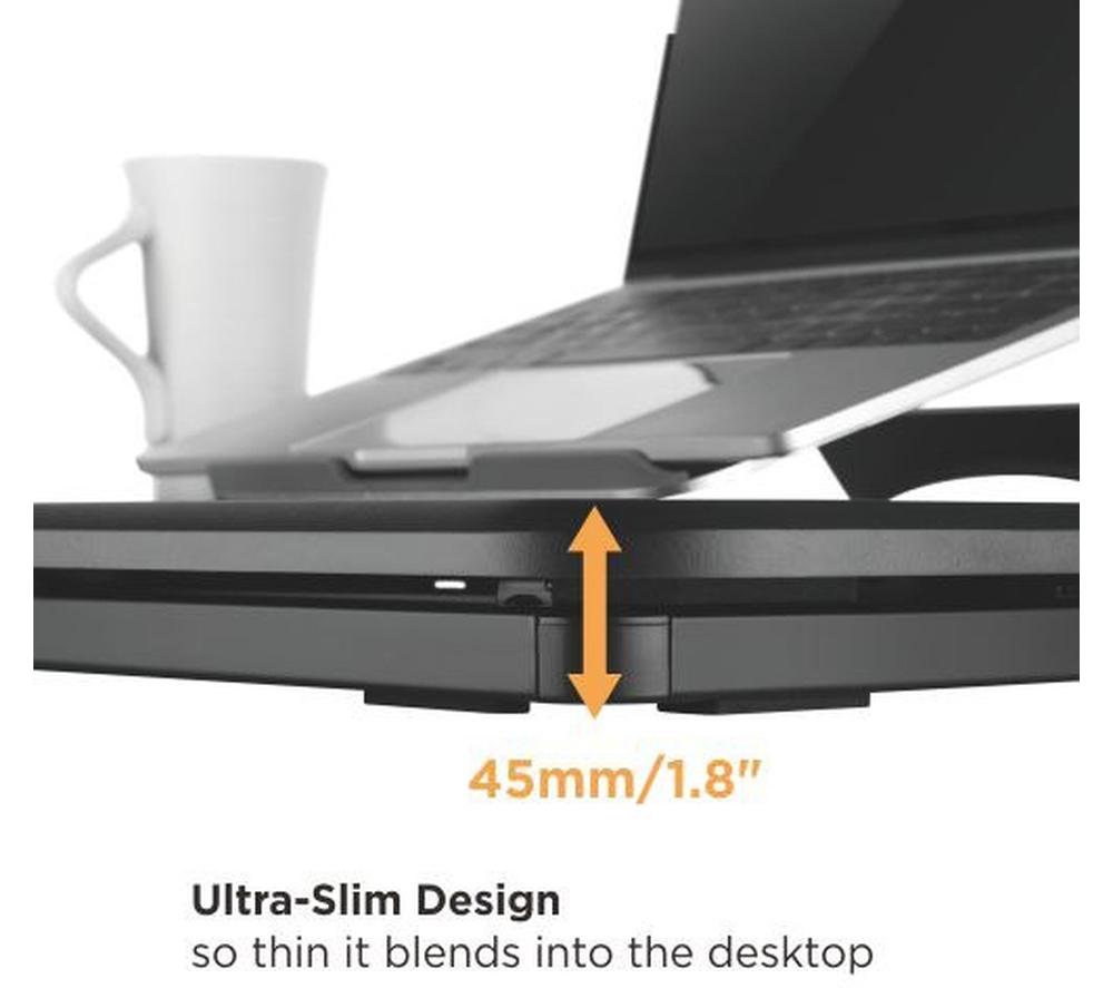 PROPERAV DESK05B Slim Profile Adjustable Stand Up Desk Workstation - Black image number 8 of 10