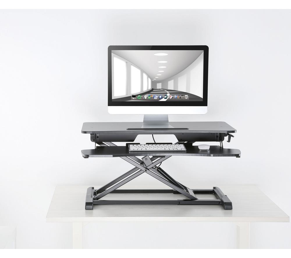 PROPERAV DESK06B Two-tier Stand-Up Desk Workstation - Black image number 8 of 9