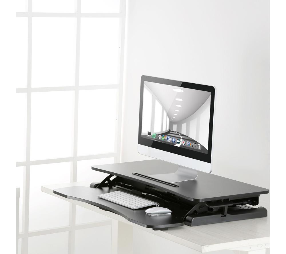 PROPERAV DESK06B Two-tier Stand-Up Desk Workstation - Black image number 9 of 9