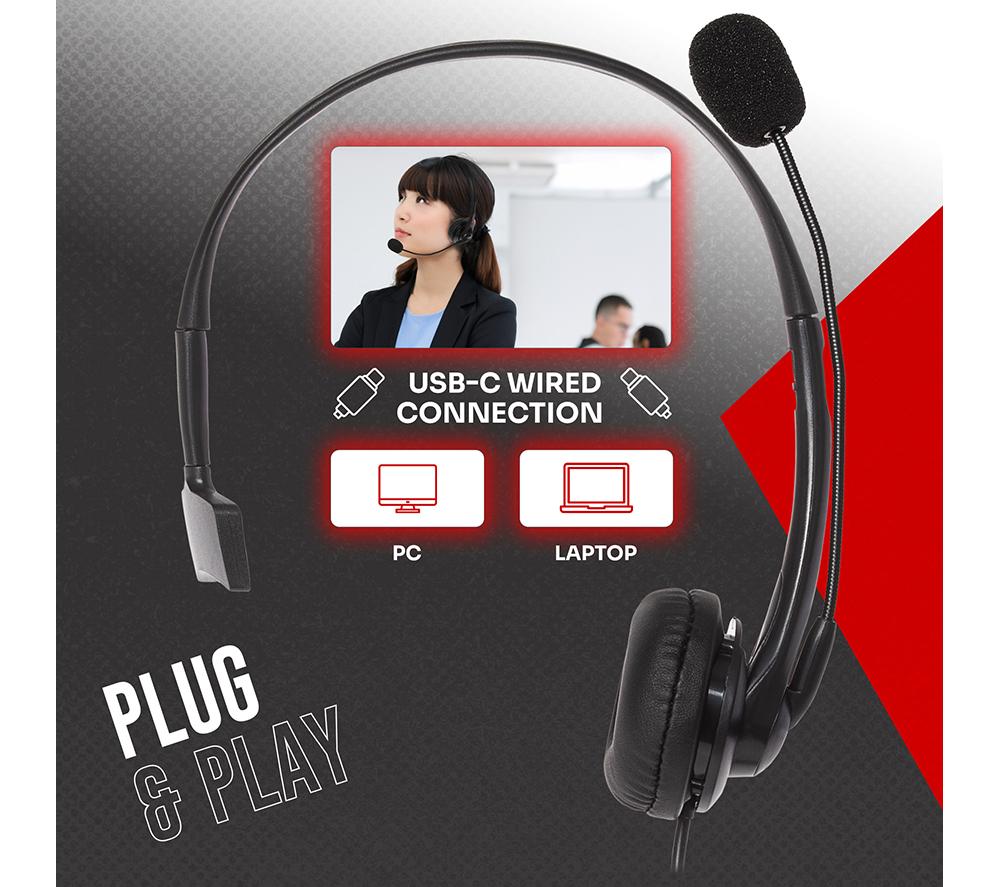 PROSOUND PROS-USBCSMHS Headset - Black image number 4 of 8