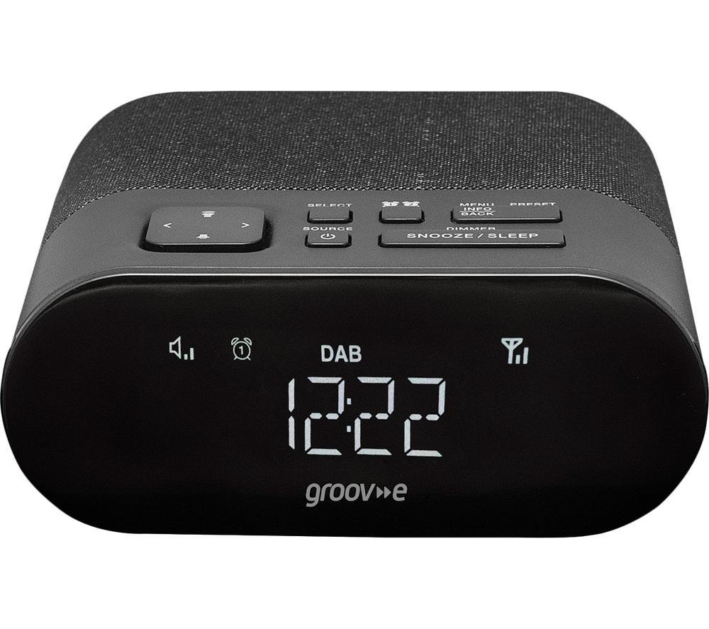 Groov-E Roma Gv-Cr03 Dab/Fm Clock Radio - Black, Black
