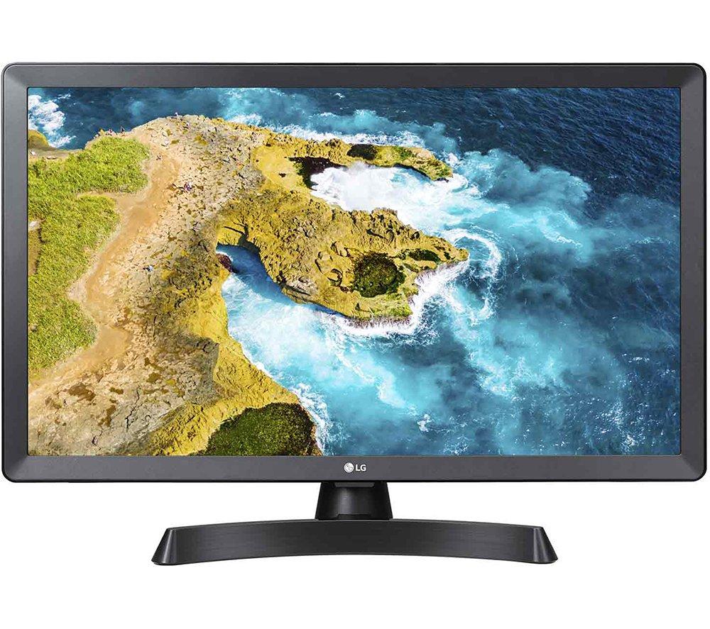Image of 24" LG 24TQ510S-PZ HD Ready LED TV Monitor, Silver/Grey,Black