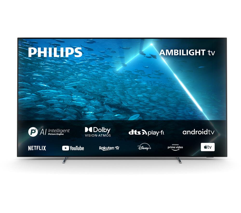 Image of 55" PHILIPS 55OLED707/12 Smart 4K Ultra HD HDR OLED TV with Google Assistant