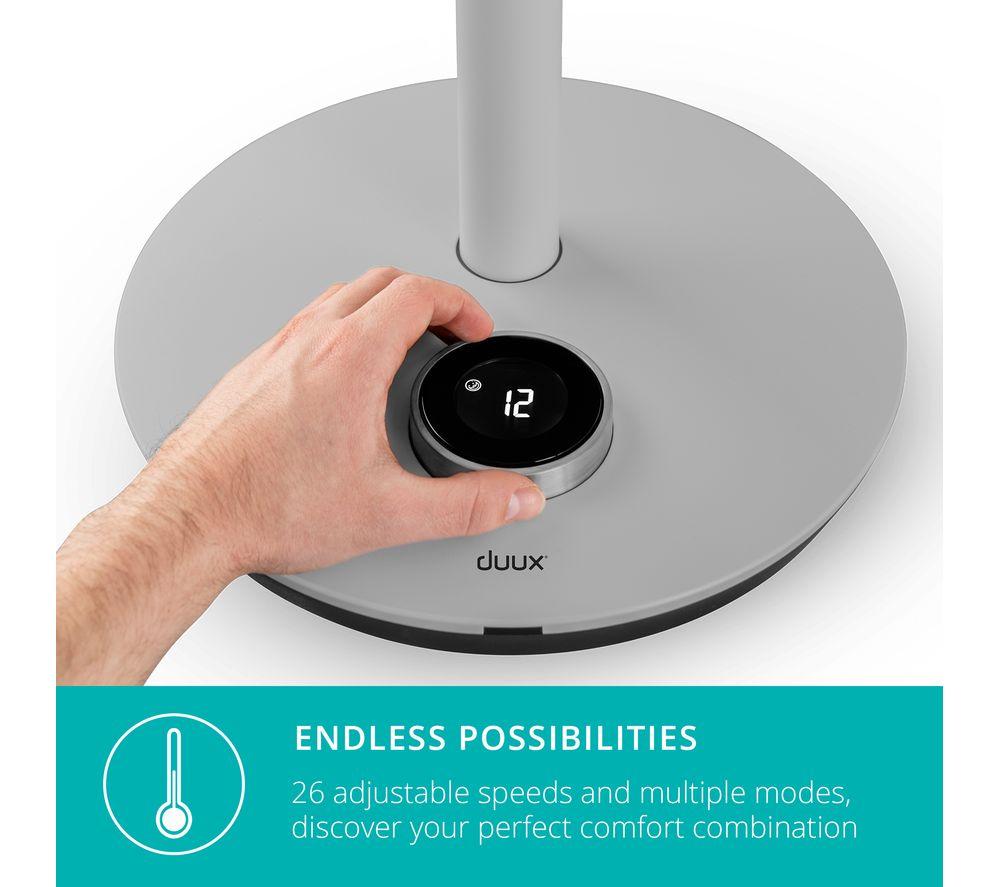 DUUX Whisper Flex DXCF19UK 13.4" Smart Cordless Pedestal Fan without Battery Pack - Grey image number 4 of 12