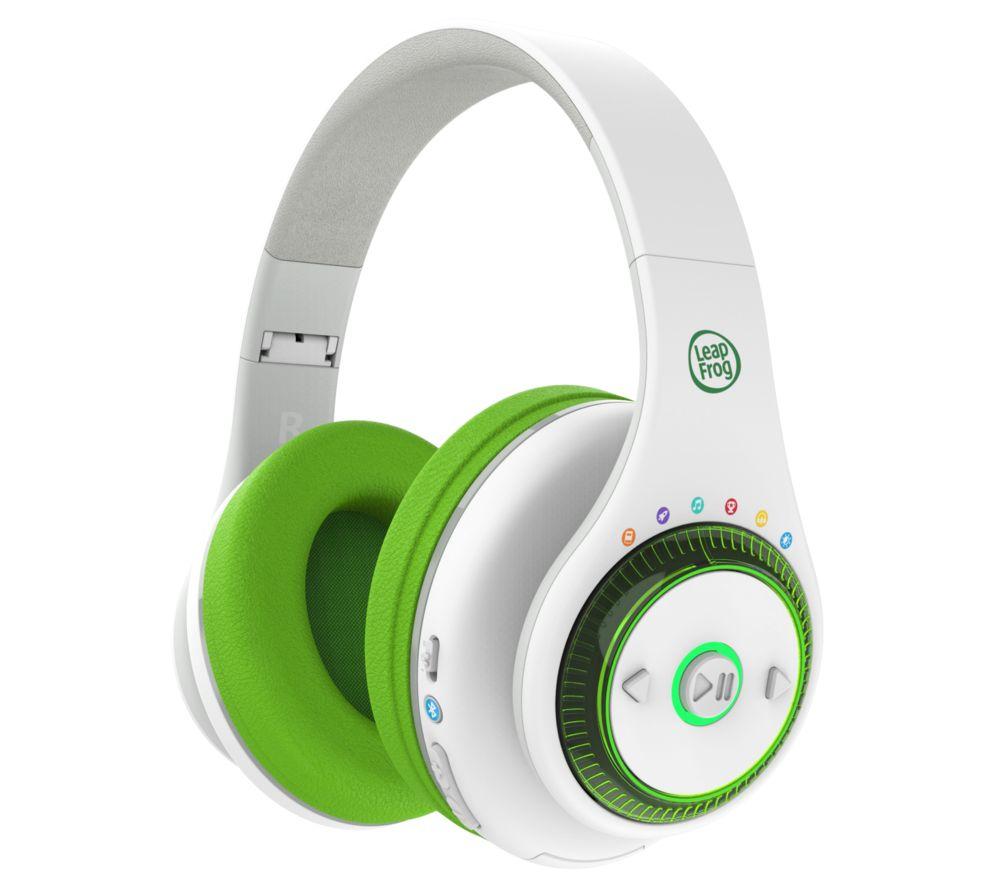 LEAPFROG LeapPods Max Wireless Bluetooth Kids Headphones White Green