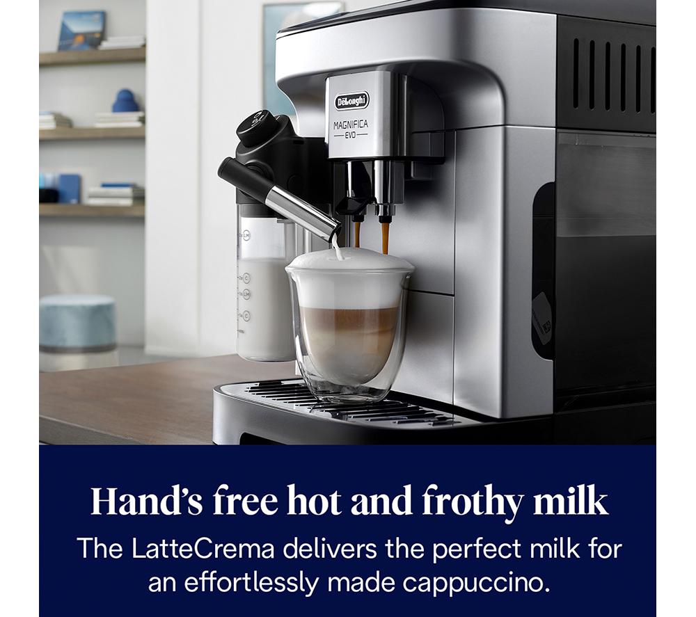 DELONGHI Magnifica Evo ECAM290.61.SB Bean to Cup Coffee Machine - Silver image number 5 of 12