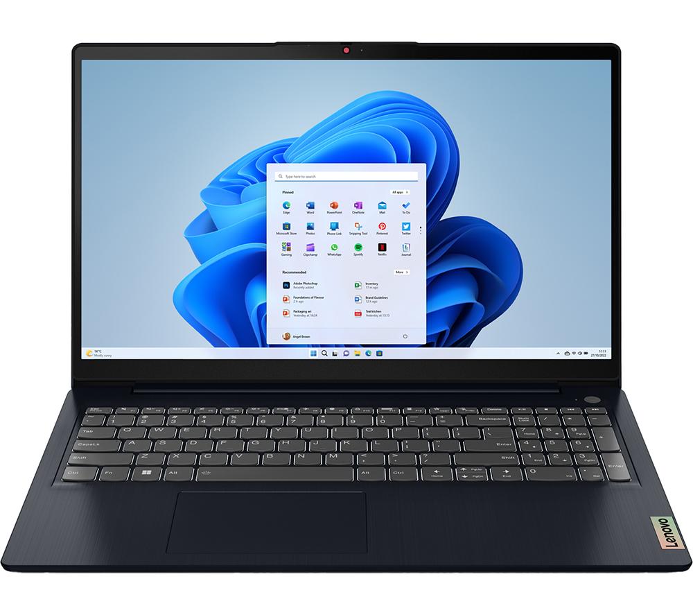 LENOVO IdeaPad 3 15.6 Laptop - AMD Ryzen 3, 128 GB SSD, Blue, Blue