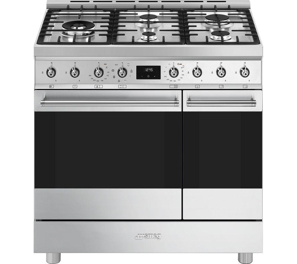 SMEG C92GMX2 90 Dual Fuel Range Cooker - Stainless Steel, Stainless Steel