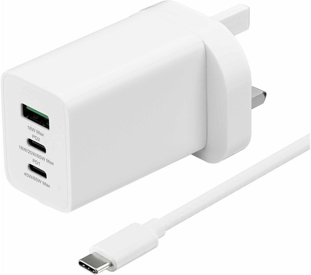 LOGIK 65 W Multiport GaN Universal USB Charger - 1.8 m