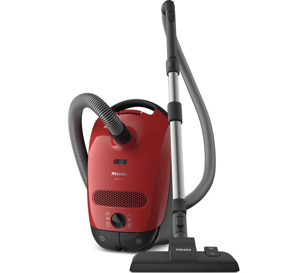 MIELE Classic C1 PowerLine Cylinder Bagged Vacuum Cleaner - Red, Red