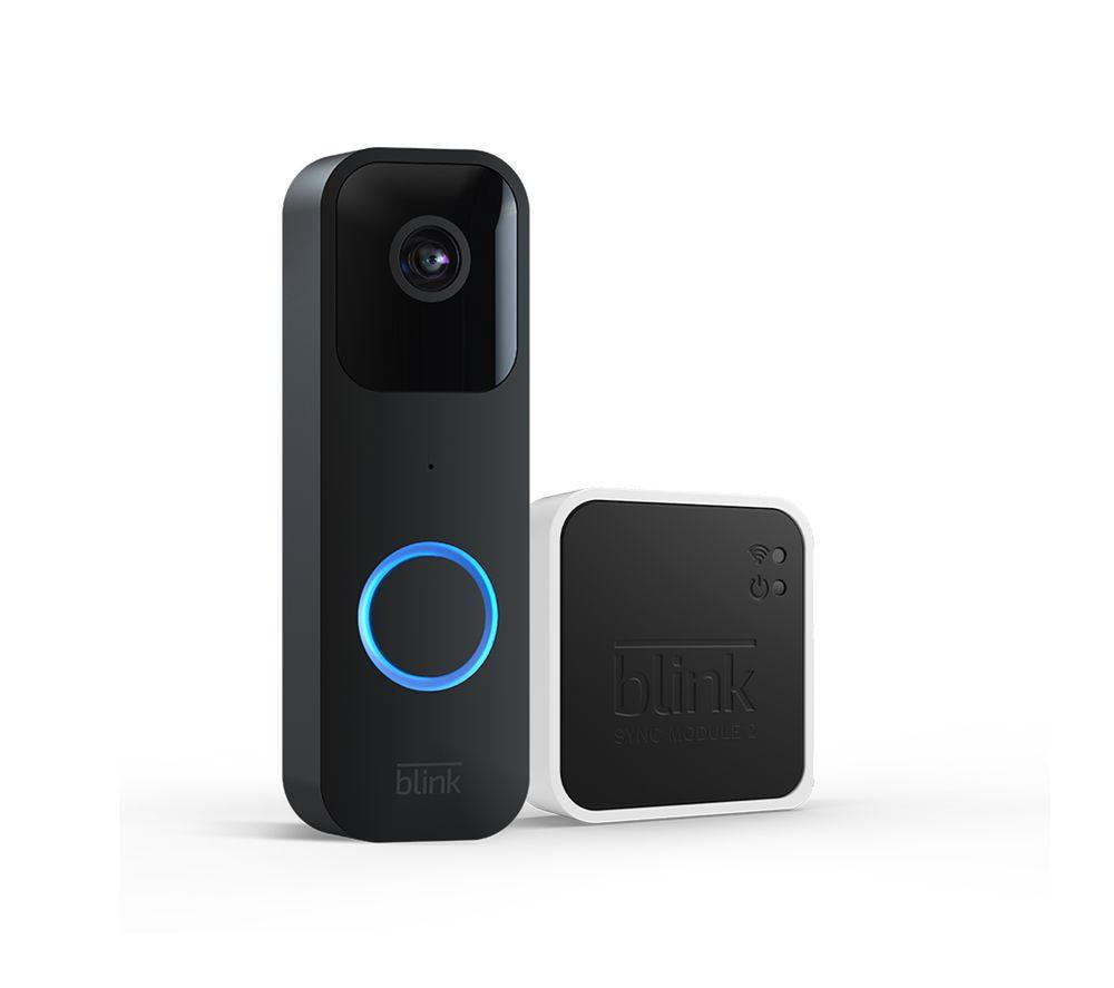 AMAZON Blink Smart Video Doorbell with Sync Module - Black, Black
