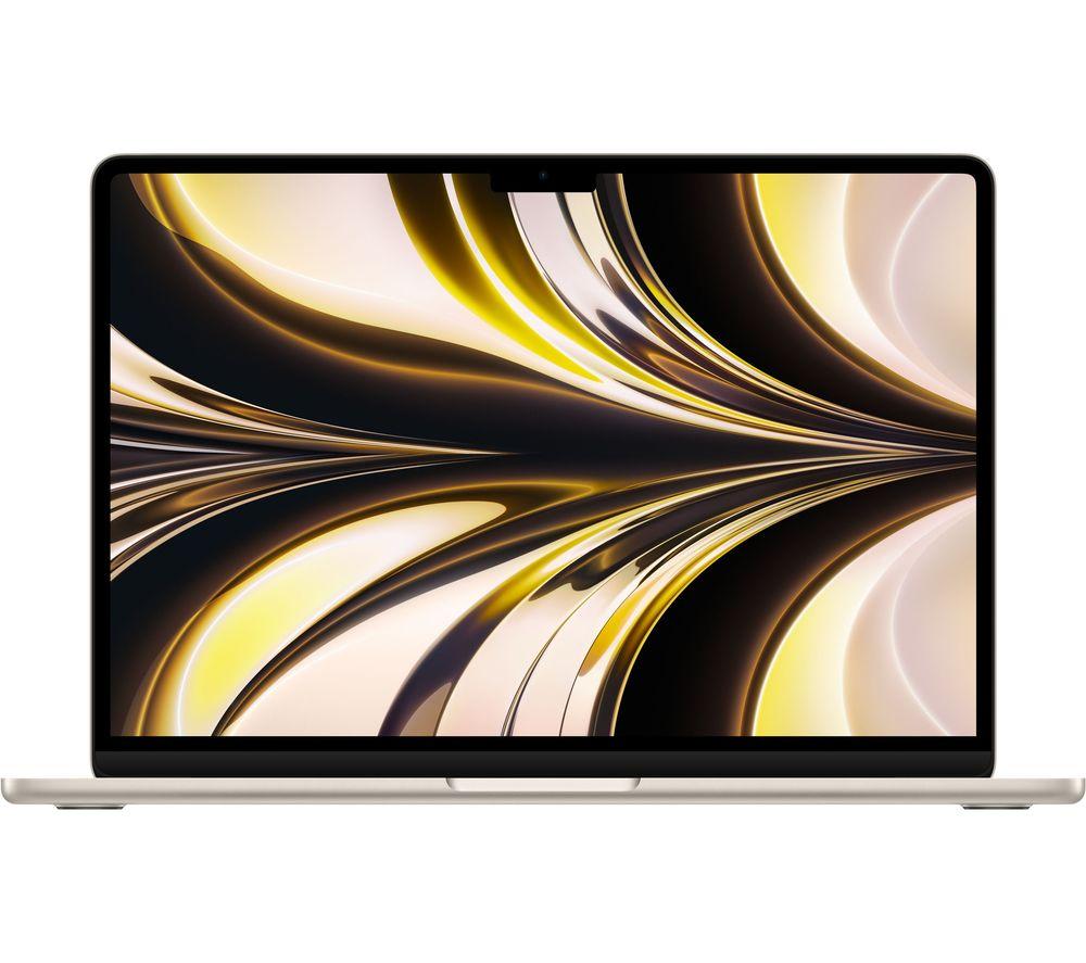 APPLE MacBook Air 13.6 (2022) - M2, 256 GB SSD, Starlight, White,Gold