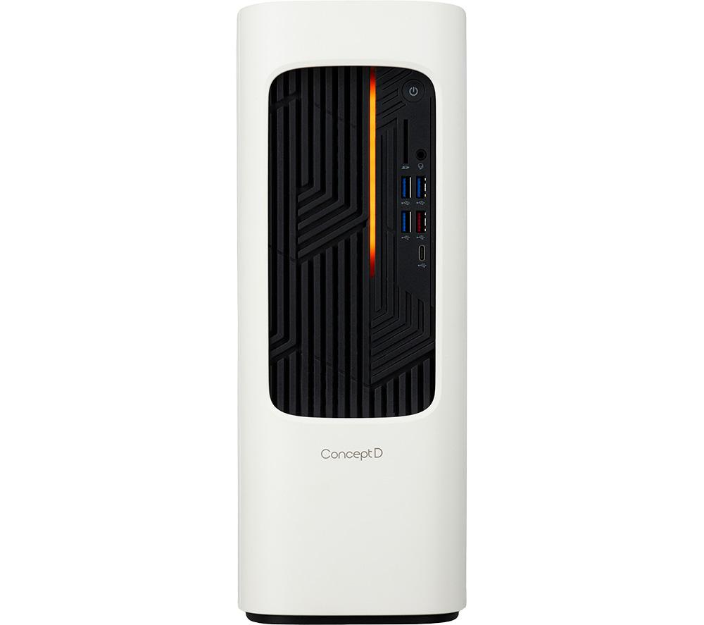 ACER ConceptD 100 Desktop PC - IntelCore? i5, 1 TB HDD & 512 GB SSD, White, White