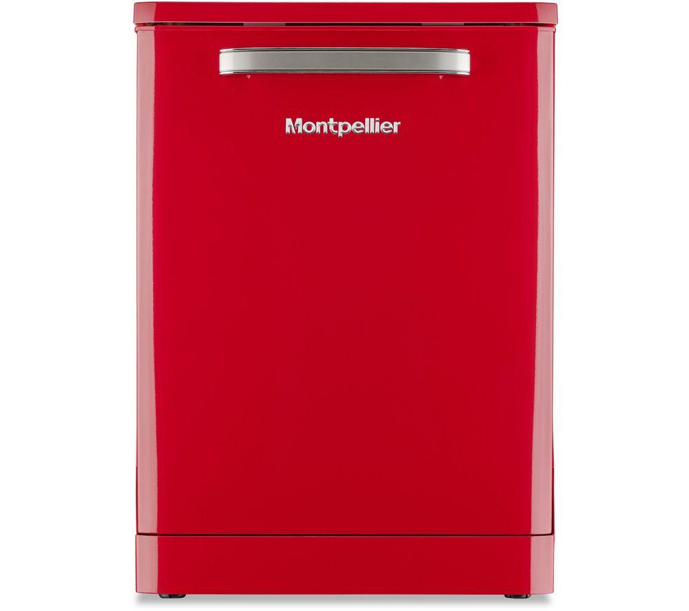 Montpellier Montpellie Mab1353r Full-Size Dishwasher - Red, Red