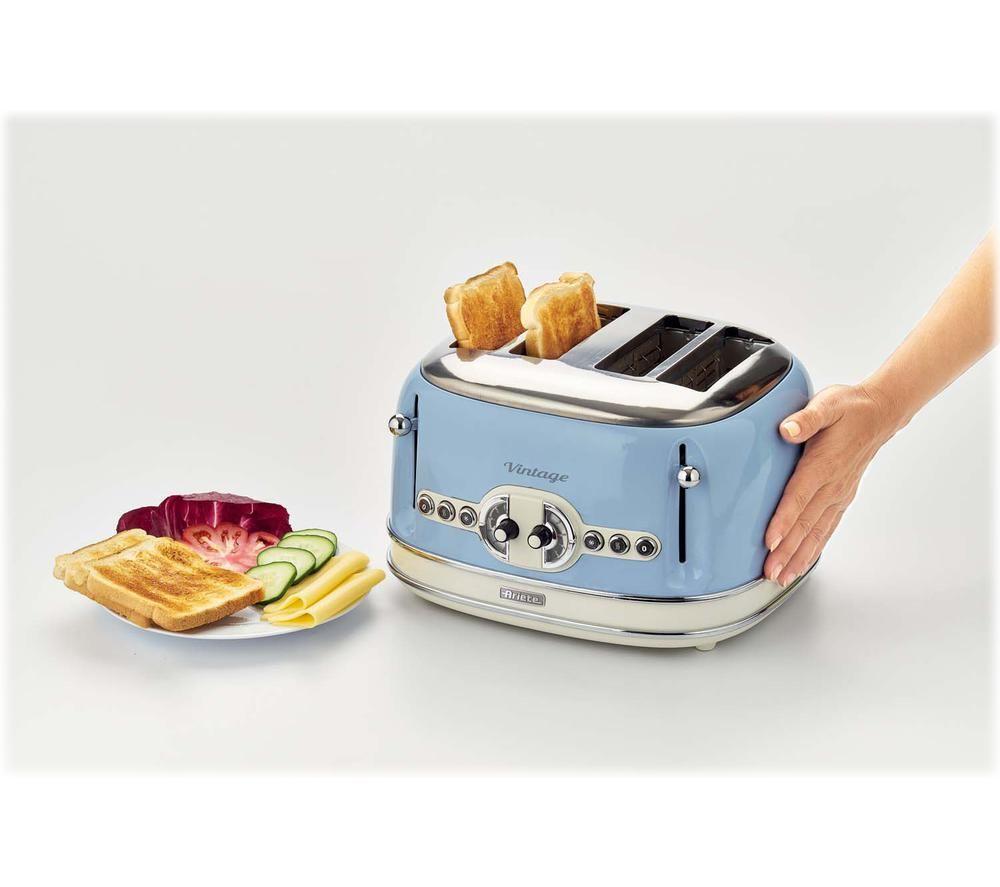 ARIETE Vintage 156 4-Slice Toaster - Blue image number 4 of 4