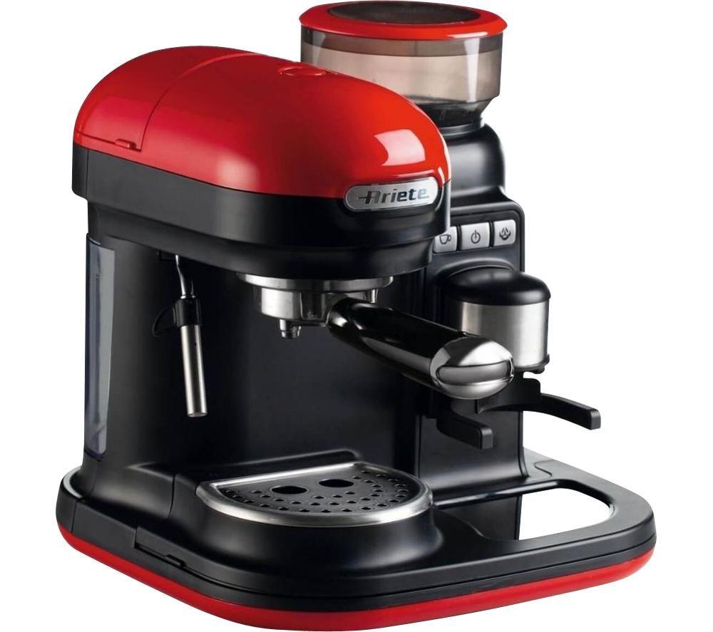 ARIETE Moderna 1318 Bean to Cup Coffee Machine - Red & Black