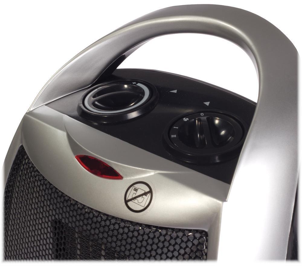 IGENIX IG9030 Portable Hot & Cool Fan Heater - Silver & Black image number 3 of 8