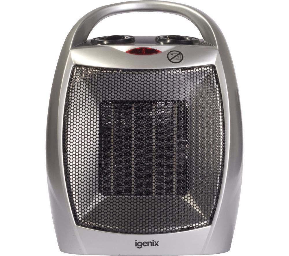 IGENIX IG9030 Portable Hot & Cool Fan Heater - Silver & Black image number 5 of 8