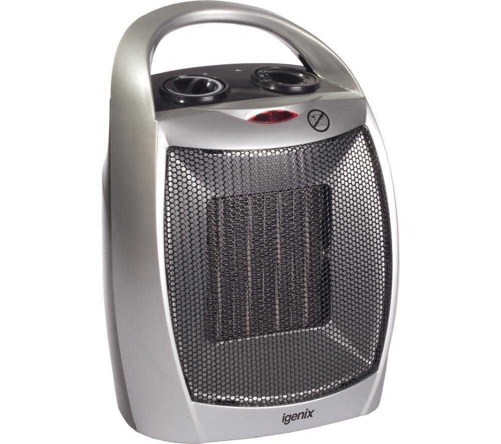 IGENIX IG9030 Portable Hot & Cool Fan Heater - Silver & Black image number 6 of 8