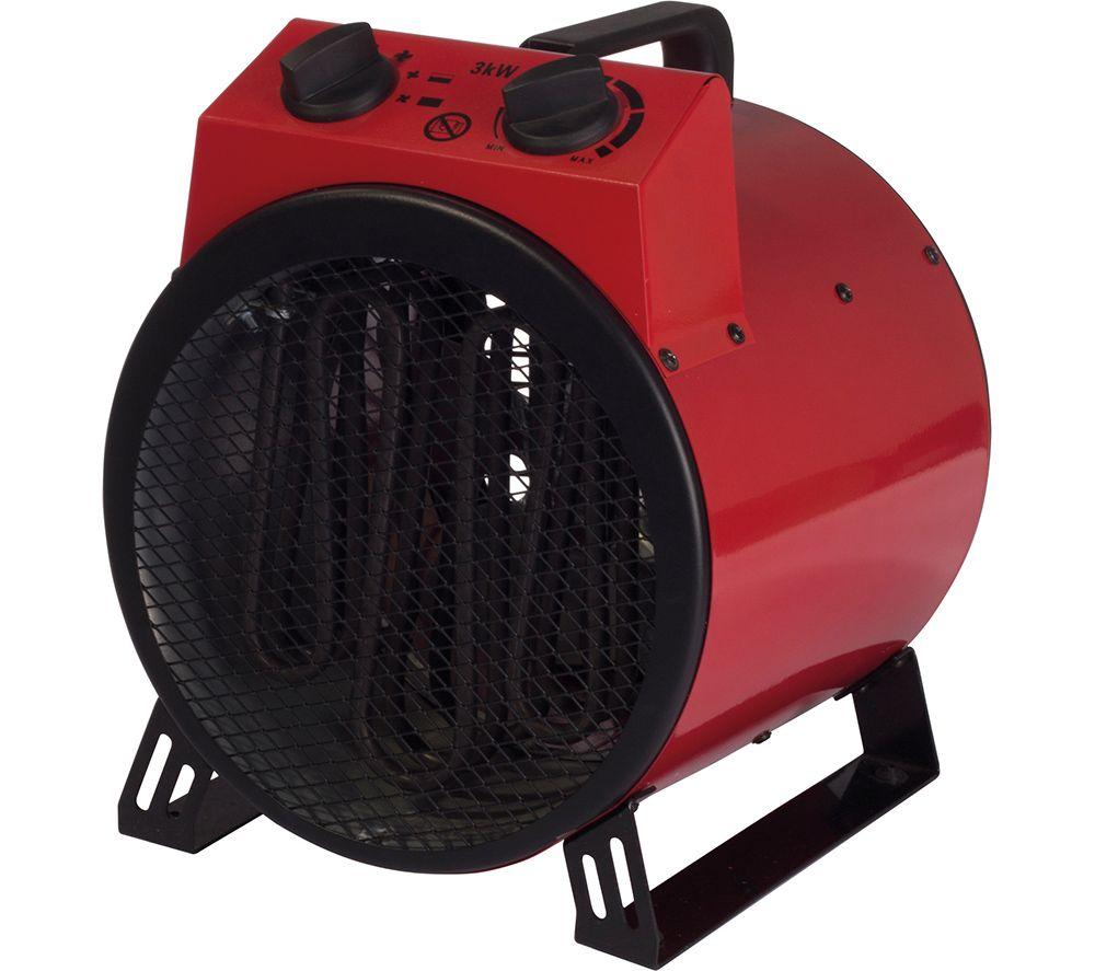 IGENIX IG9301 Portable Hot & Cool Fan Heater - Red & Black, Red,Black