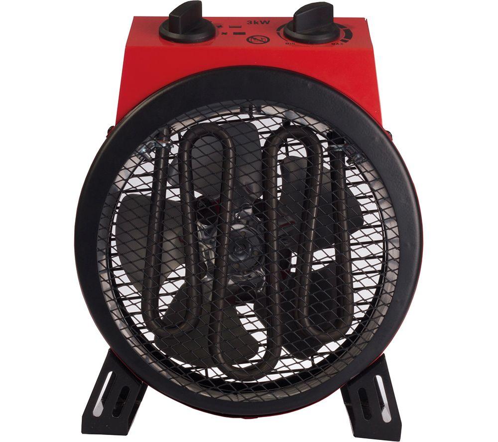 IGENIX IG9301 Portable Hot & Cool Fan Heater - Red & Black image number 2 of 4