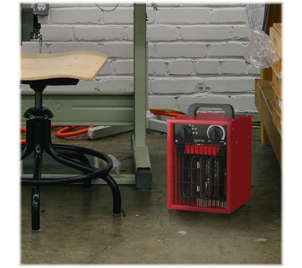 IGENIX IG9302 Portable Fan Heater - Red & Black image number 3 of 4