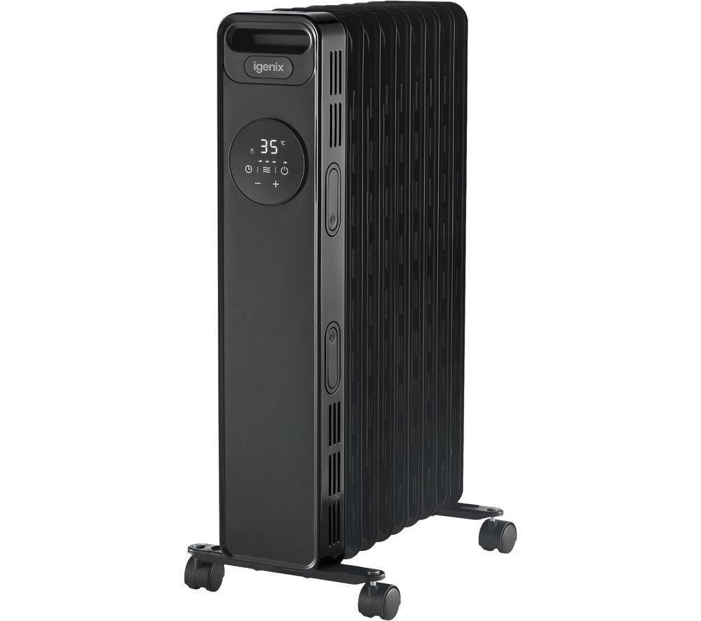 Igenix Ig2621bl Portable Oil-Filled Radiator - Black, Black