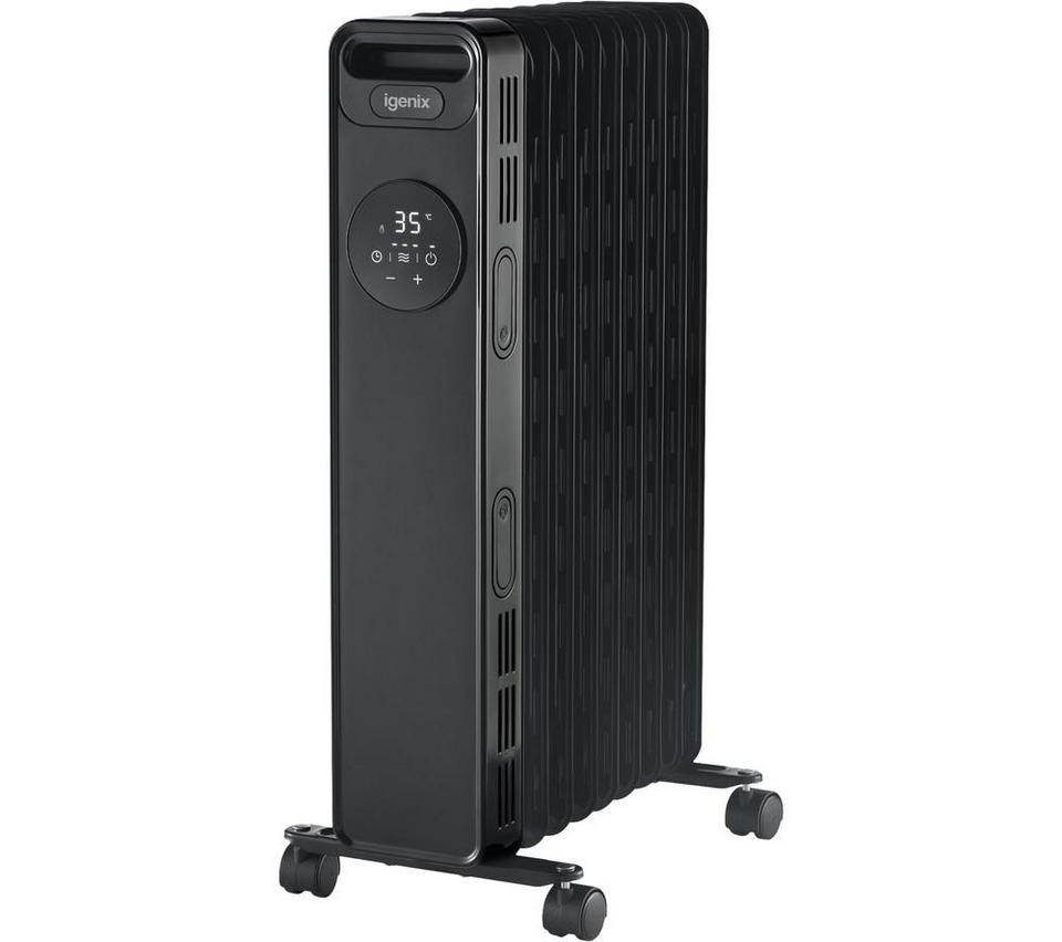 IGENIX IG2621BL Portable Oil-Filled Radiator - Black