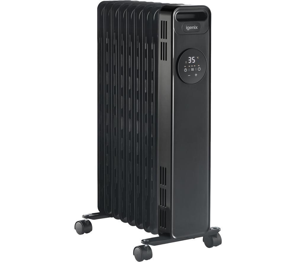 IGENIX IG2621BL Portable Oil-Filled Radiator - Black image number 3 of 5