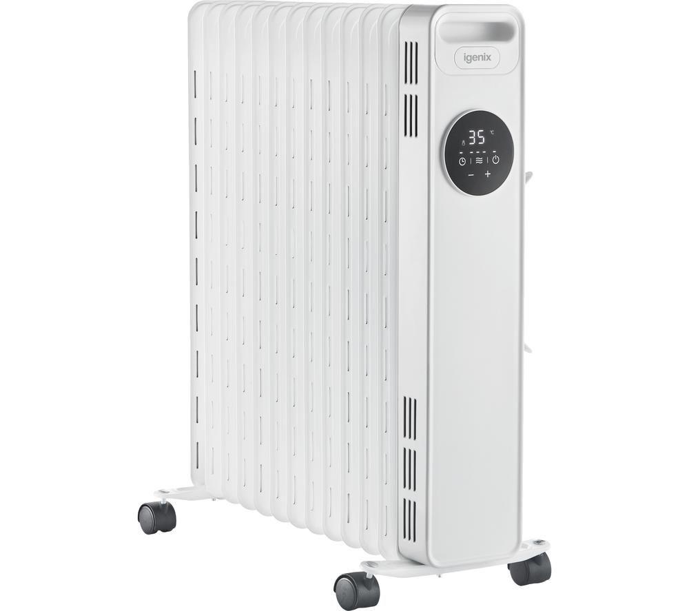 IGENIX IG2626 Portable Oil-Filled Radiator - White image number 2 of 4
