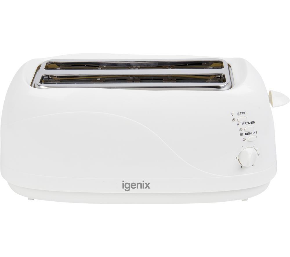 IGENIX IG3020 4-Slice Toaster - White image number 3 of 11