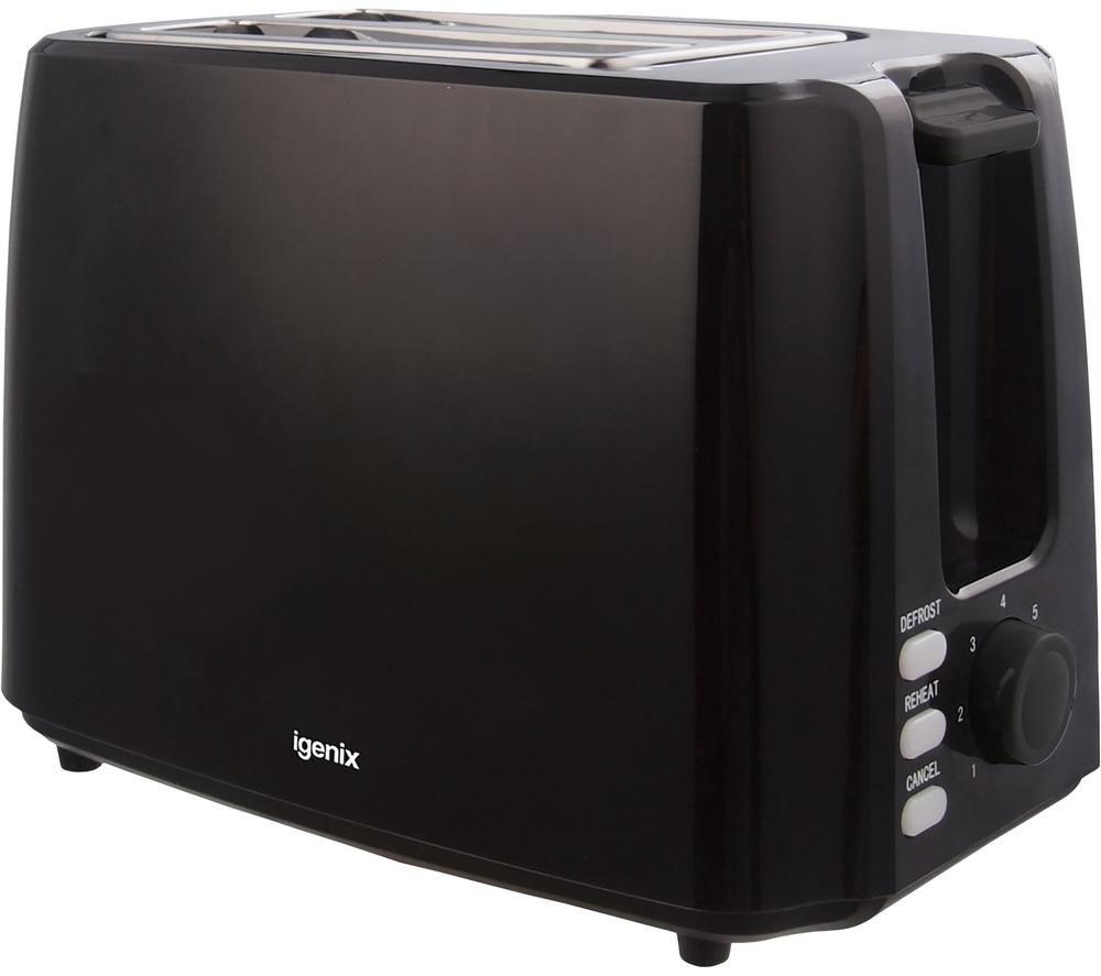 IGENIX IG3012 2-Slice Toaster - Black